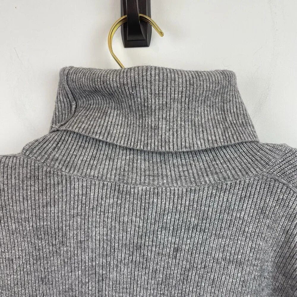 Free People Gray Oversized Gray Sweater Turtleneck‎ Size S